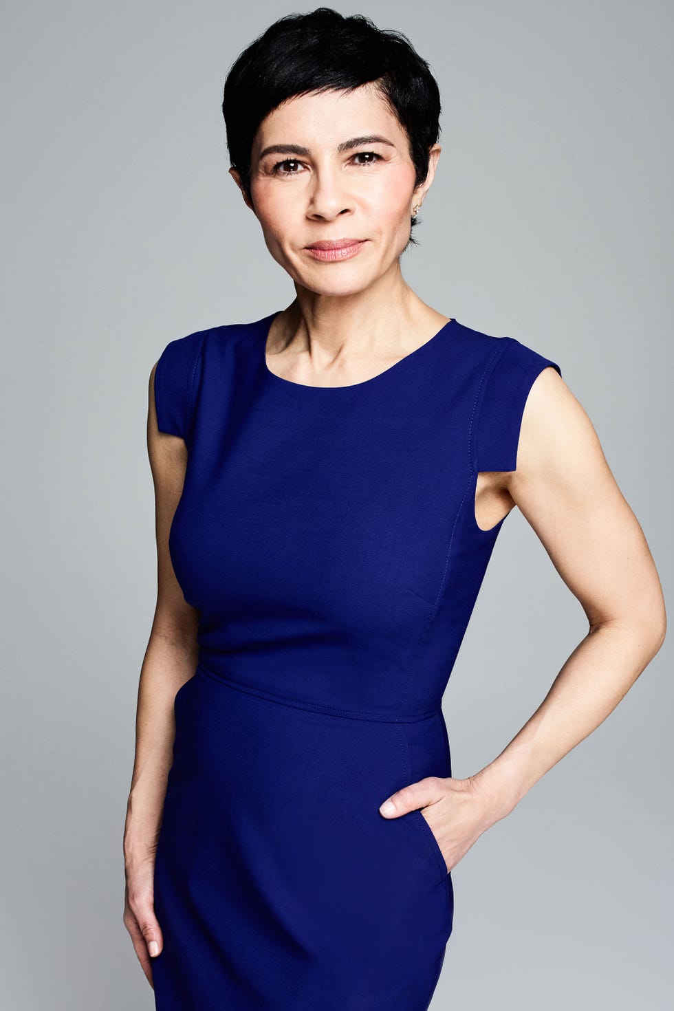 <p> <strong data-redactor-tag="strong" data-verified="redactor">Jami Floyd, 52, NYC host of NPR's "<a href="http://www.wnyc.org/shows/atc" target="_blank" data-tracking-id="recirc-text-link">All Things Considered</a>"</strong><span class="redactor-invisible-space" data-verified="redactor" data-redactor-tag="span" data-redactor-class="redactor-invisible-space"></span><br></p><p>"The gift of this age is wisdom, plain and simple. In the newsroom, I've learned leadership means knowing when to take the lead; but more often it means knowing when to let others have a voice. I learned this lesson early, in what is still my most meaningful interview, with Myrlie Evers-Williams, widow of slain civil rights leader Medgar Evers. I knew to just let her speak." &nbsp;</p><p><em data-redactor-tag="em" data-verified="redactor"><strong data-redactor-tag="strong" data-verified="redactor">Wardrobe:</strong> <a href="https://www.jcrew.com/p/womens_category/dresses/weartowork/r-dress/C9102?color_name=navy" target="_blank" data-tracking-id="recirc-text-link">Resume Dress</a>, J.CREW, $188</em></p>