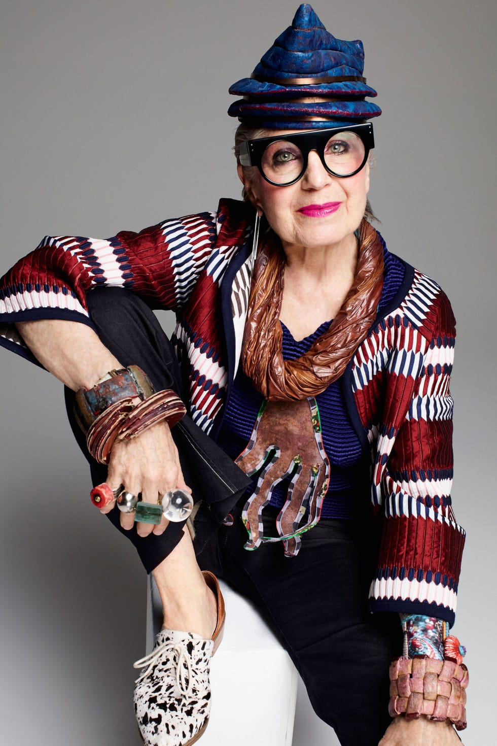 <p> <strong data-redactor-tag="strong" data-verified="redactor"><a href="http://debrarapoport.com/" target="_blank" data-tracking-id="recirc-text-link">Debra Rapoport</a>, 71, artist, costume designer, and a star of&nbsp;</strong><a href="http://www.advanced.style/" target="_blank" data-tracking-id="recirc-text-link"><strong data-redactor-tag="strong" data-verified="redactor">Advanced Style</strong></a><span class="redactor-invisible-space" data-verified="redactor" data-redactor-tag="span" data-redactor-class="redactor-invisible-space"></span><br></p><p>"Believe it or not, when I was young, I was painfully shy. With each decade after 50, I feel more and more freedom. I trust that I can be more <i data-redactor-tag="i">myself</i> without restraint. I've taken the time to look inside, to trust myself and offer myself tenderness. That goes out into the world as positive energy." &nbsp;</p><p><em data-redactor-tag="em" data-verified="redactor"><strong data-redactor-tag="strong" data-verified="redactor">Wardrobe:</strong> Jacket by Anthropologie</em></p>