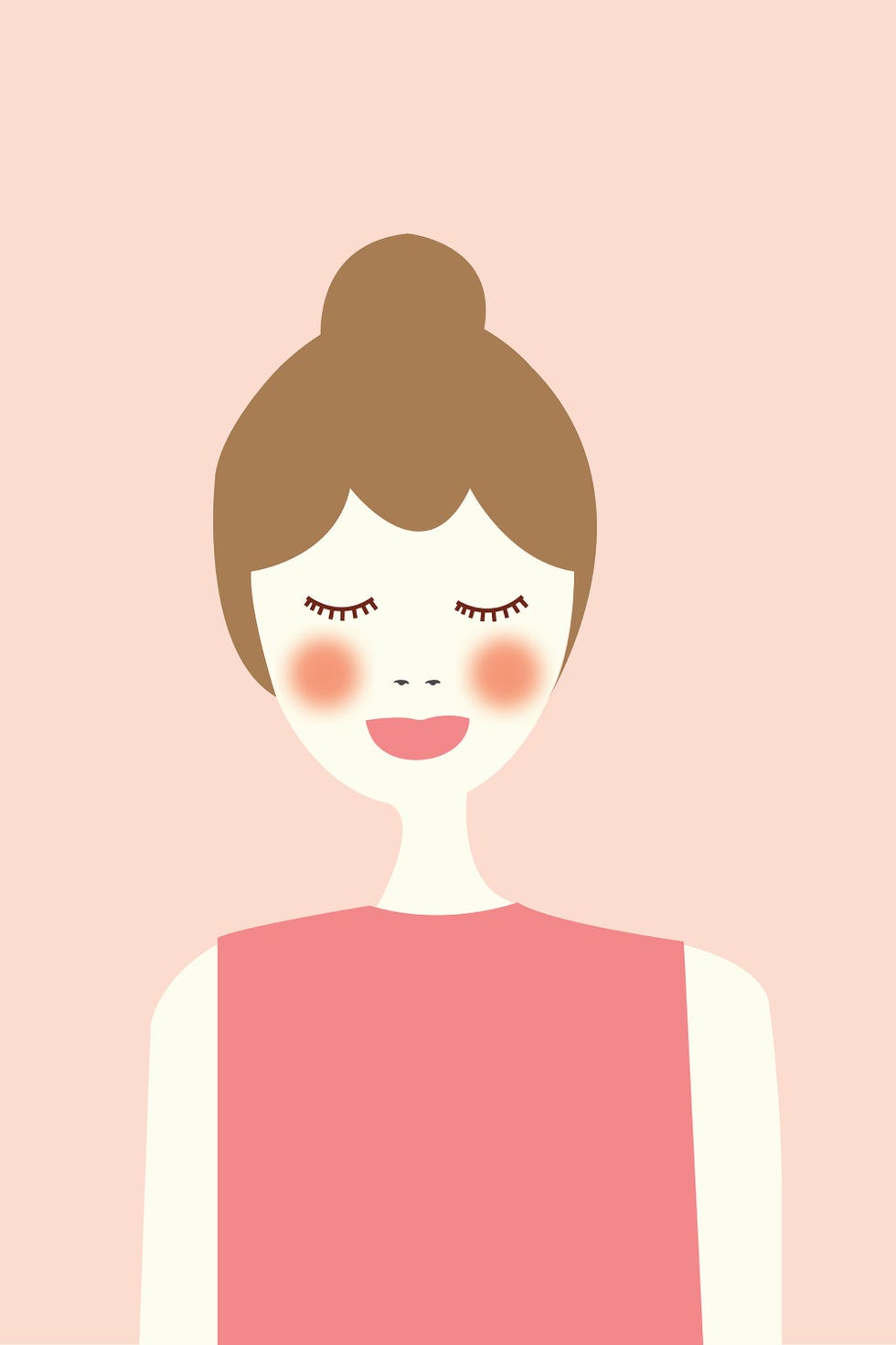 Hair, Face, Head, Hairstyle, Cartoon, Cheek, Illustration, Pink, Chin, Lip, 