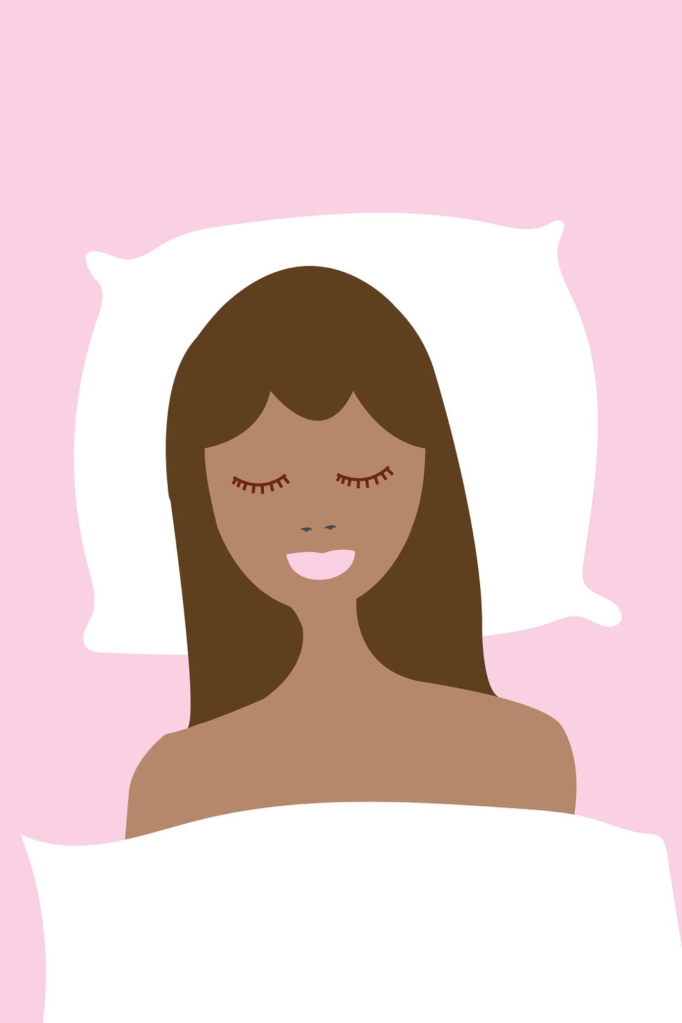 Hair, Face, Head, Eyebrow, Cartoon, Illustration, Lip, Neck, Brown hair, Long hair, 