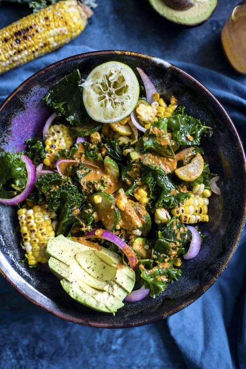 Grilled Corn Kale Salad