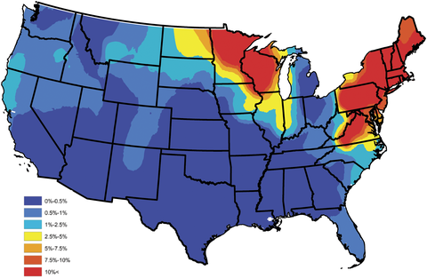 lyme disease forecast map