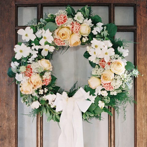 Flower Wreath With Bow - Summer Wreaths Flower Wreath With Bow - Summer Wreaths