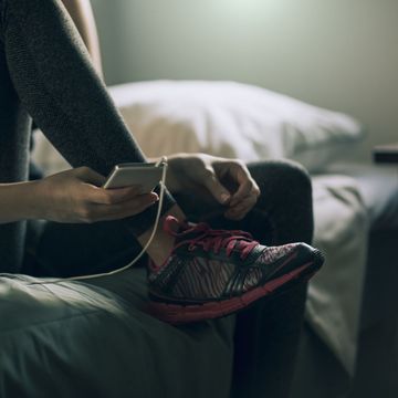 running-shoes-on-bed