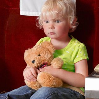 Child, Toddler, Toy, Teddy bear, Stuffed toy, Sitting, Play, Baby, Furniture, Room, 