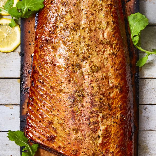 honey ginger cedar plank salmon