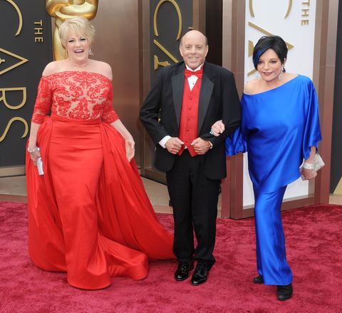 Lorna Luft, Joey Luft, and Liza Minnelli arrive at the Academy Awards in 2014.