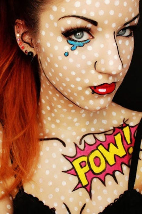 pop art halloween makeup