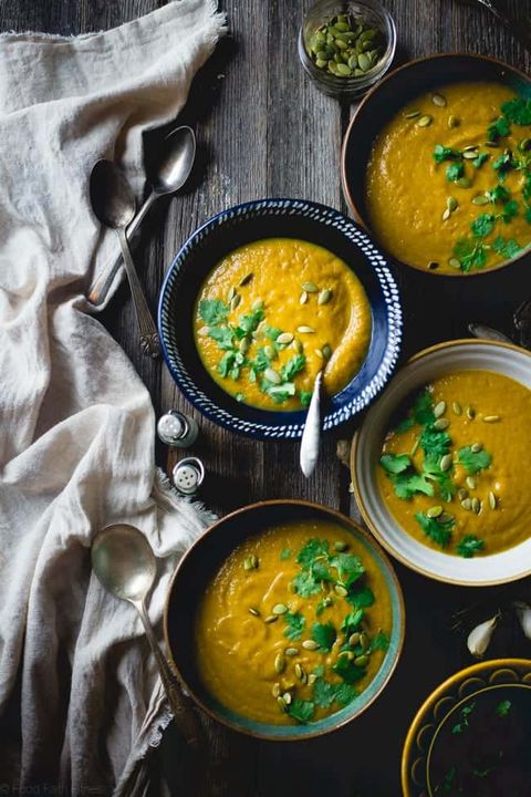 Moroccan Roasted Acorn Squash Soup