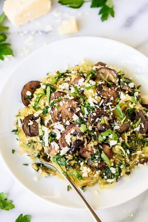 Roasted Spaghetti Squash with Parmesan and Mushrooms image