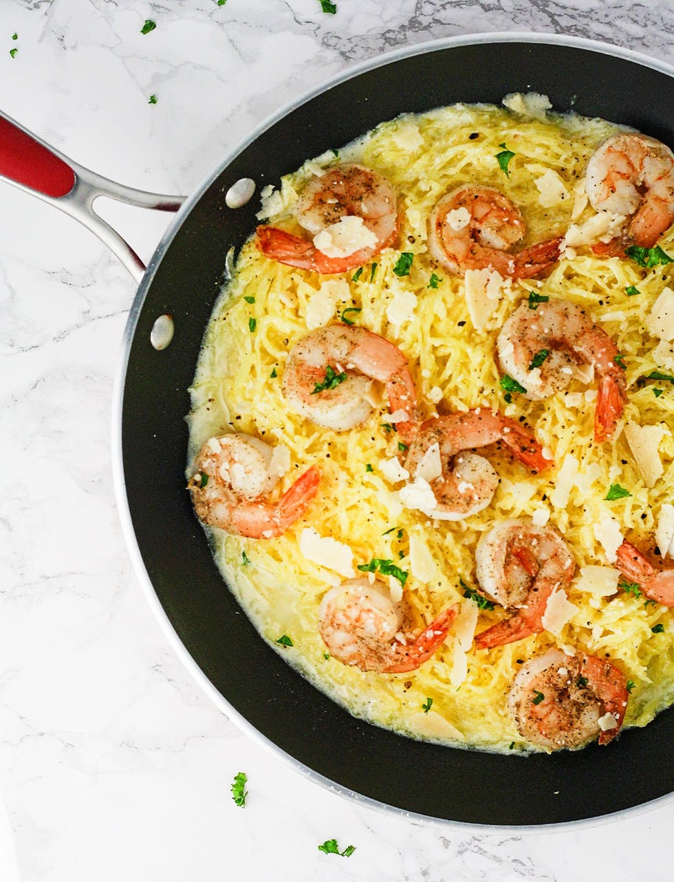 Garlic Shrimp Spaghetti Squash