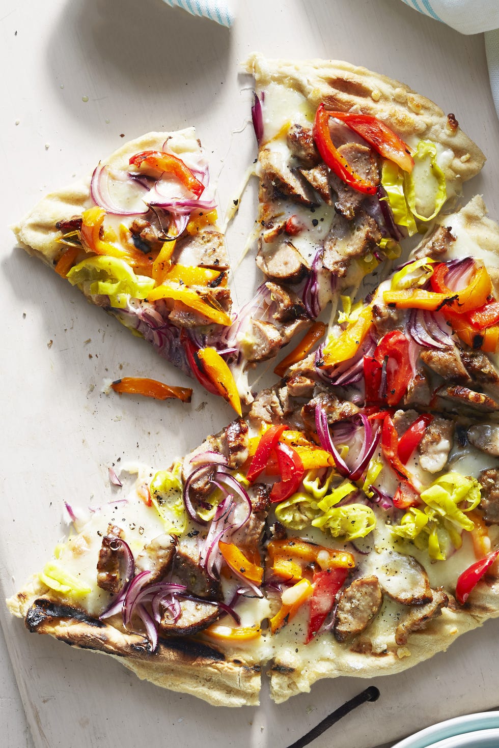 easy appetizers - BBQ Italian Sausage and Pepper Pie