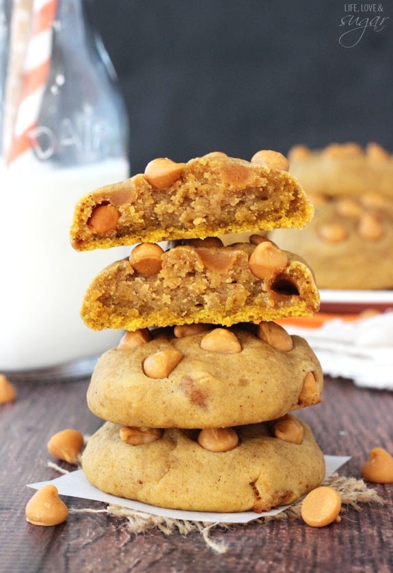 Pumpkin Butterscotch Chip Cookies