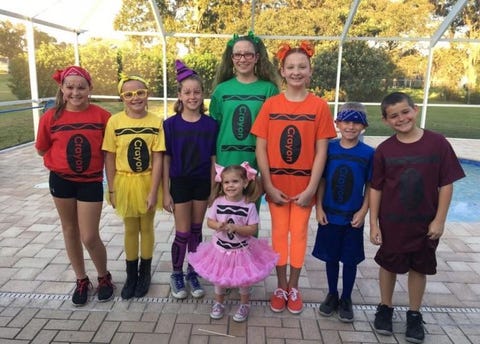 box of crayons group halloween costumes