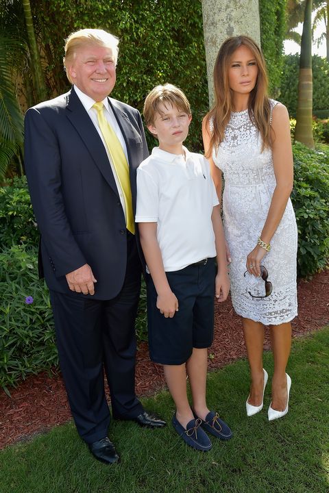 donald, barron and melania trump