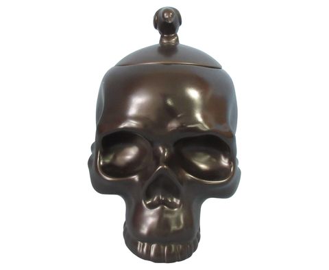 Head, Skull, Bone, Metal, Helmet, Personal protective equipment, Headgear, Bronze, Sculpture, Neck, 