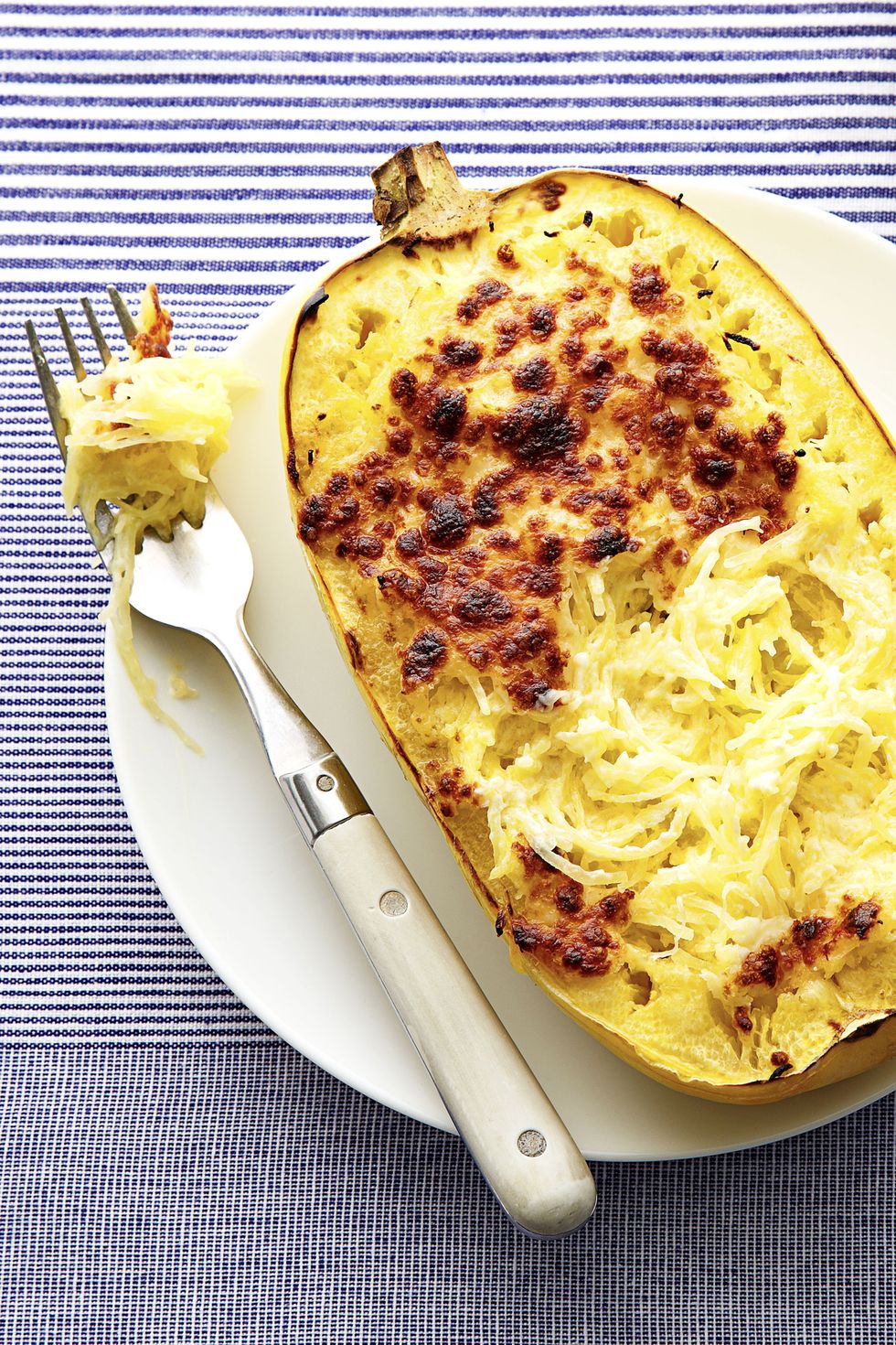 healthy spaghetti squash with cheese on top