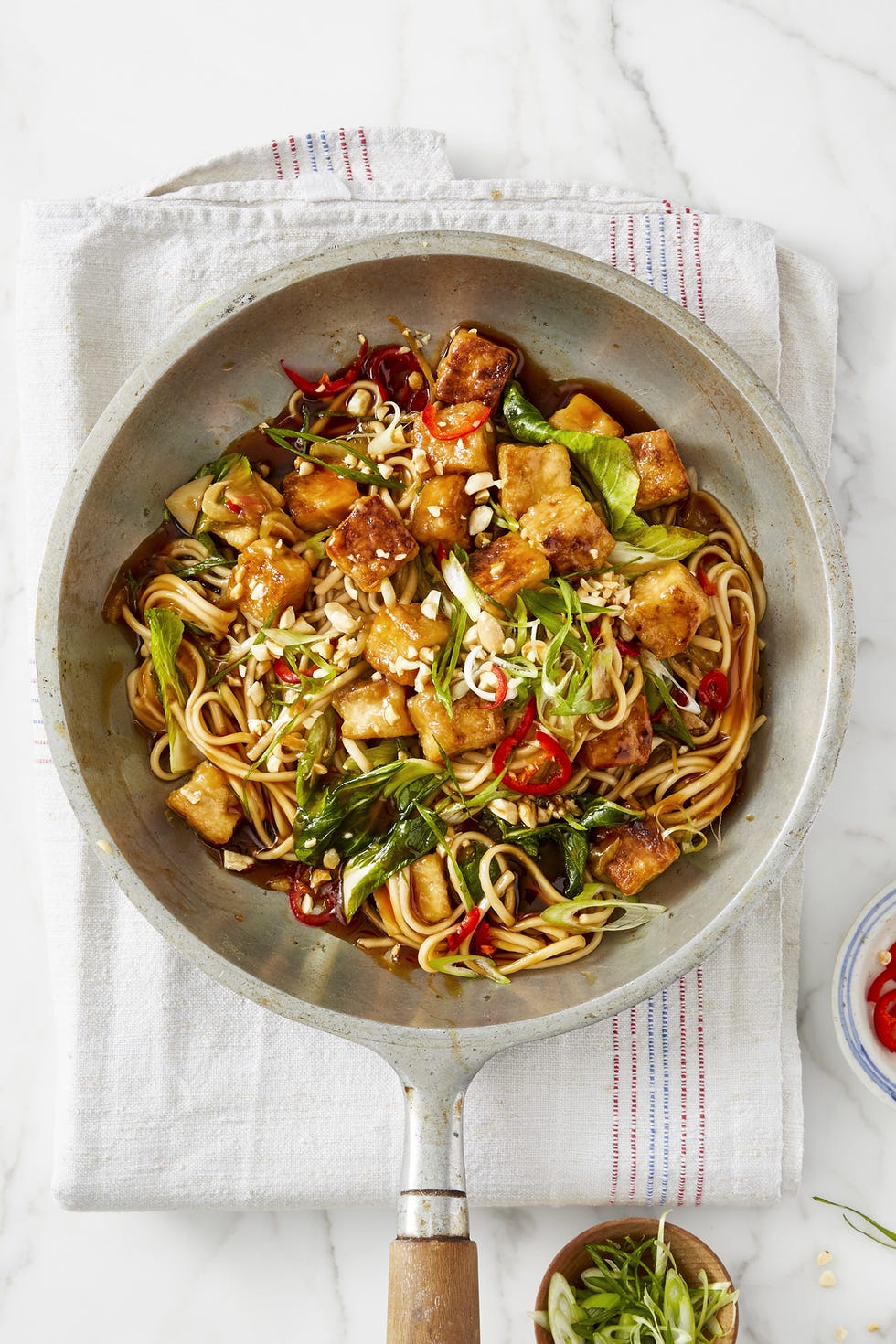 sweet and sticky tofu with baby bok choy