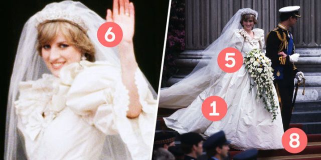 Princess diana clearance wedding dress train