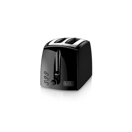 Black/Stainless Steel BLACK+DECKER TR1210BD 2-Slice Extra Wide Slot Toaster