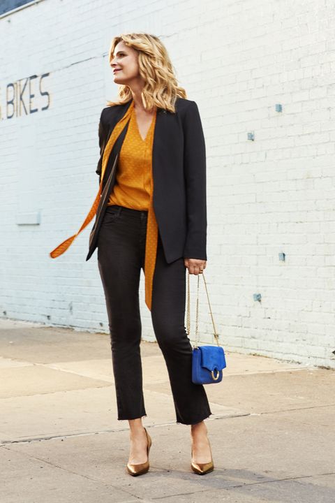<p><span>Add a hit of fall flavor with this season's It colors: pumpkin pie, mustard and red wine.</span></p><p><span><em data-redactor-tag="em" data-verified="redactor">Babaton for Aritzia blazer, $195, <a href="http://www.aritzia.com" target="_blank" data-tracking-id="recirc-text-link">aritzia.com</a>. Top, $89, <a href="http://www.chicos.com" target="_blank" data-tracking-id="recirc-text-link">chicos.com</a>. Jeans, $218, <a href="http://www.jbrandjeans.com" target="_blank" data-tracking-id="recirc-text-link">jbrandjeans.com</a>. Bag, $148, <a href="http://www.vincecamuto.com" target="_blank" data-tracking-id="recirc-text-link">vincecamuto.com</a>. Via Spiga pumps, $90, <a href="http://www.dsw.com" target="_blank" data-tracking-id="recirc-text-link">dsw.com</a>.&nbsp;</em></span></p>