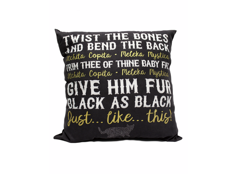 Black, Throw pillow, Yellow, Pillow, Text, Font, Cushion, Furniture, Textile, Linens, 