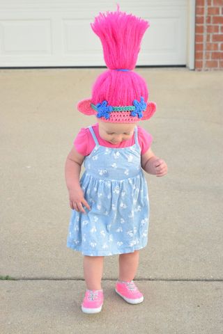 Child, Pink, Toddler, Headgear, Dress, Party supply, Baby & toddler clothing, Costume, 