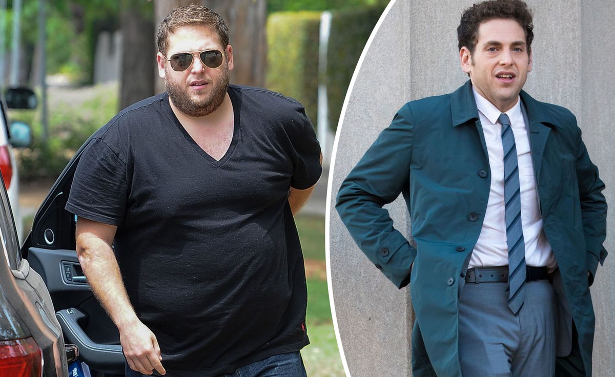 Jonah Hill pictured in 2014, and 2017, weightloss before and after