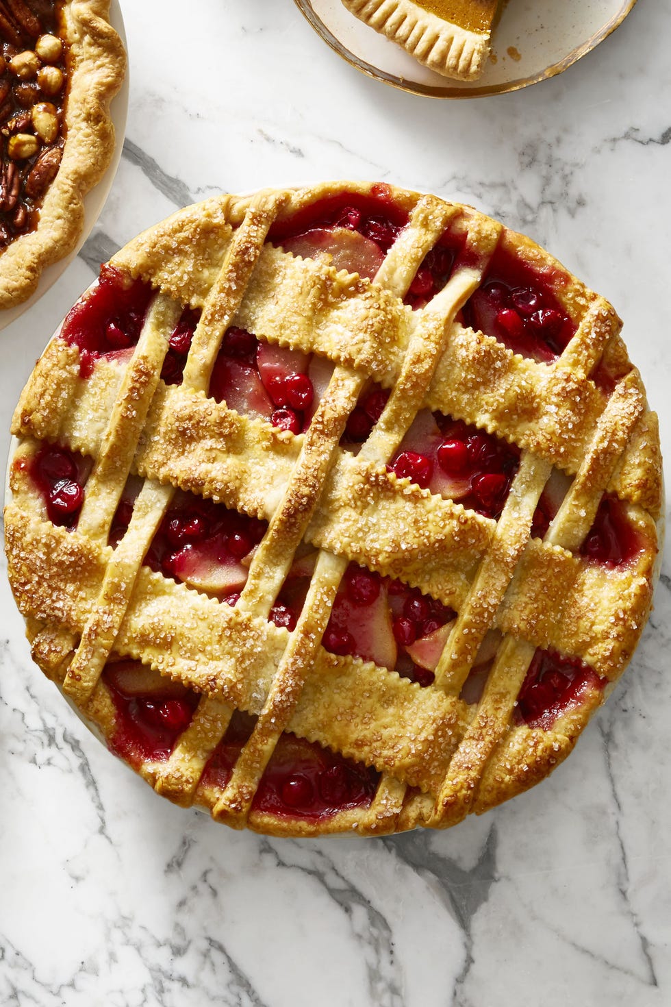 Cranberry-Pear Lattice Pie - Dessert Recipes