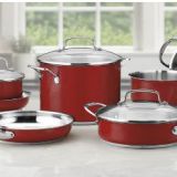 Red, Cookware and bakeware, Lid, Crock, Metal, Kitchen appliance accessory, Serveware, Food storage containers, Dishware, Stock pot, 