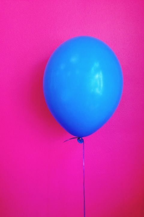Balloon, Pink, Blue, Turquoise, Party supply, Magenta, Sky, Ball, Colorfulness, Toy, 