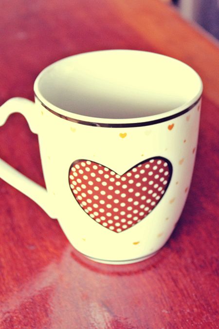 Cup, Mug, Coffee cup, Cup, Drinkware, Tableware, Ceramic, Heart, Porcelain, Serveware, 