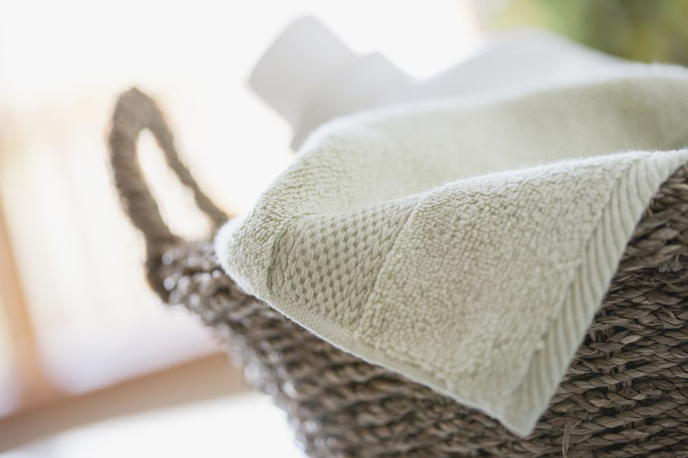 Towel, Linens, Textile, Napkin, Linen, Room, Pillow, Furniture, Tissue paper, 
