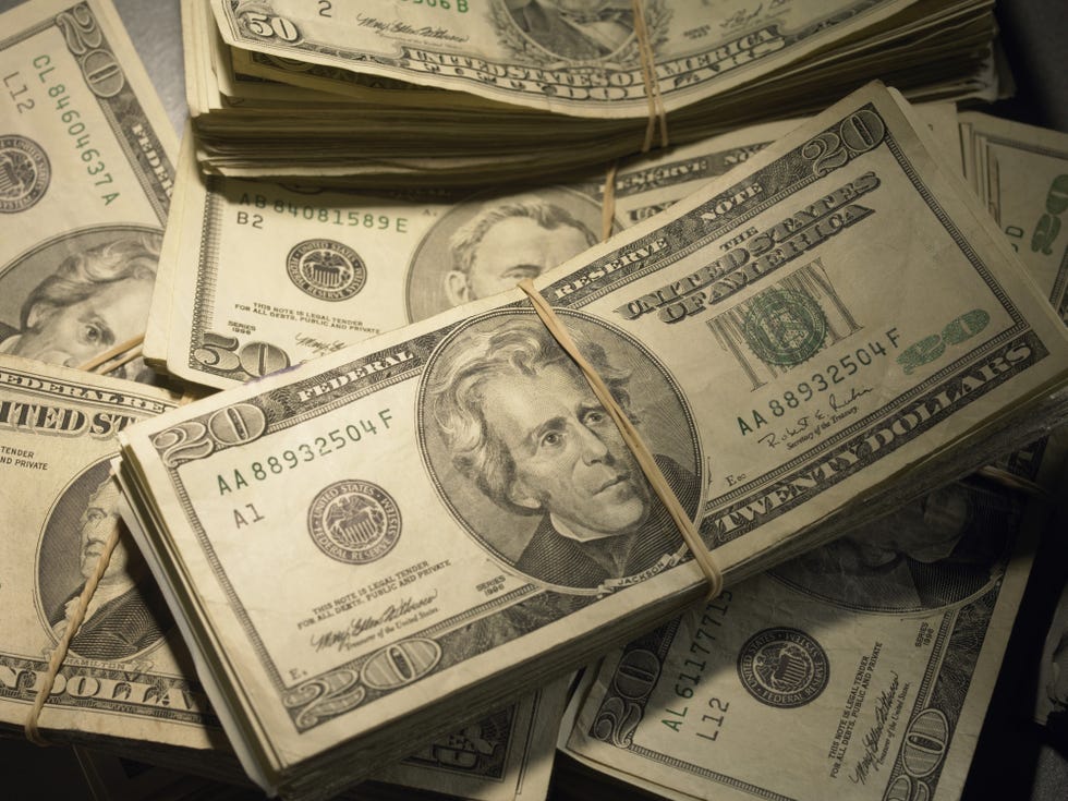 Money, Cash, Currency, Banknote, Dollar, Saving, Money handling, Paper, Stock photography, Paper product, 