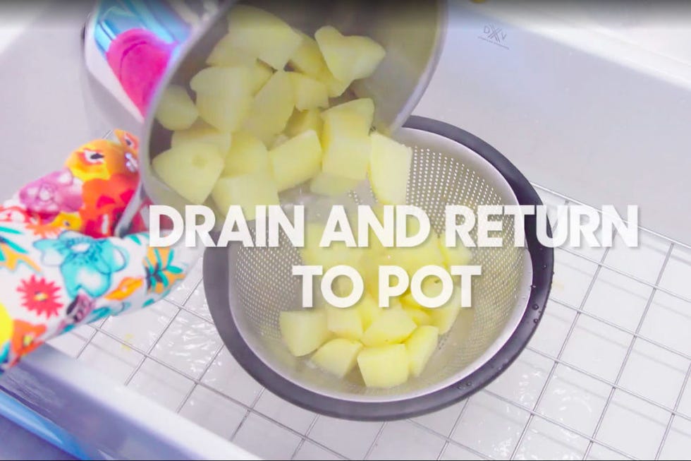 drain potatoes