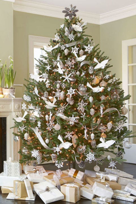 25 Decorated Christmas Tree Ideas Pictures Of White Christmas Tree