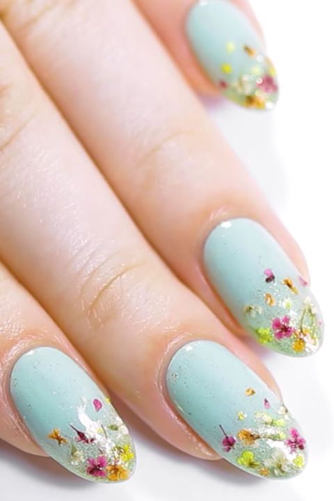 Yellow Flower Almond Easter Acrylic Nails Short With French Design Wearable  Full Cover Press On Tips For Summer Art From Brainyant, $28.49 | DHgate.Com