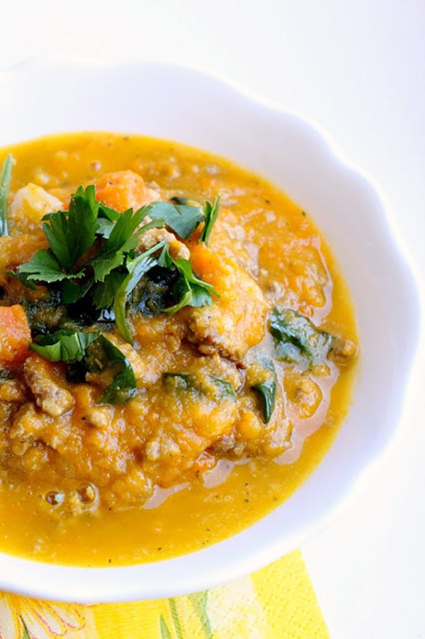 <p>This yummy take on soup fits the bill for both Paleo and <a href="http://offer4you.info/health/diet-nutrition/a44453/whole30-diet/%22 target="_blank" data-tracking-id="recirc-text-link">Whole30 diets</a>. It's a delicious mix of flavors with texture in-between a soup and a stew.
</p><p><a href="https://adventuresinpartaking.blogspot.ae/2016/02/breakfast-stoup-aip-paleo-whole-30.html" target="_blank" data-tracking-id="recirc-text-link"><em data-redactor-tag="em" data-verified="redactor">Get the recipe from Adventures in Partaking »</em></a></p>