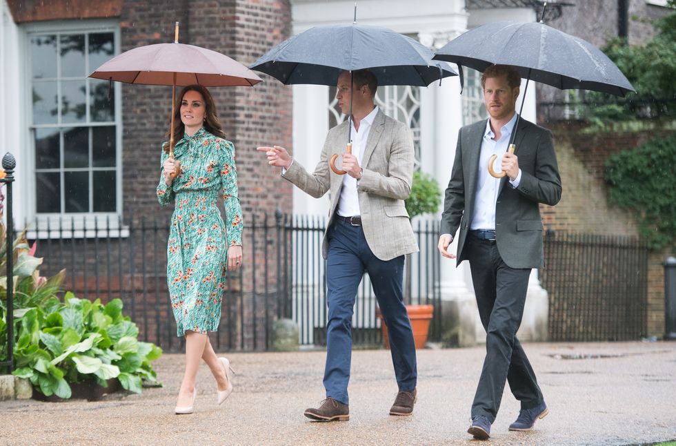 Kate, William, and Harry in Kensington Palace