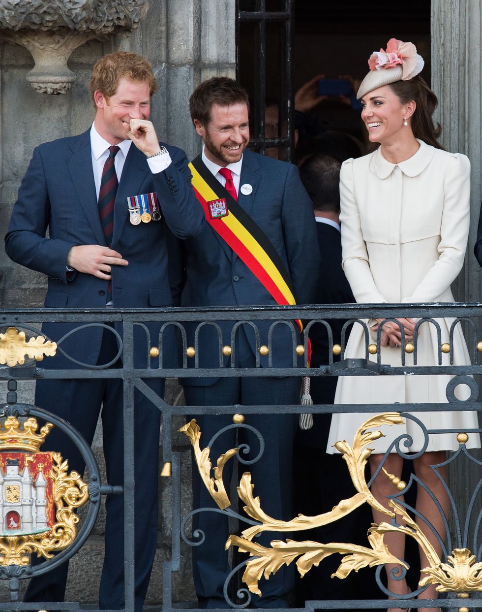 Prince Harry at the Grand Place in Belgium.