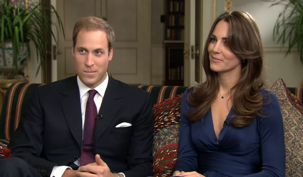Prince William and Kate Middleton during first interview