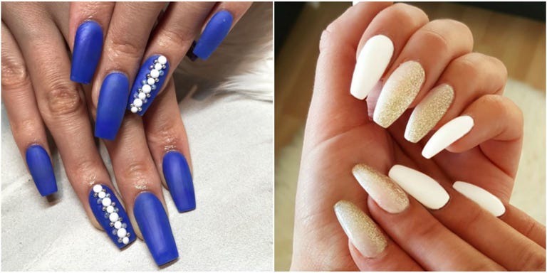 13 Ways To Wear Coffin Shaped Nails Design Ideas For Ballerina Long Nail Rejoice This Tapered Shape With A Flat Top Also Known As Ballerina Nails If You Re Little Creeped Out By The Whole Coffin