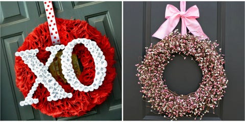 30 Diy Valentine S Day Wreaths Homemade Door Decorations For Valentine S Day Wreaths