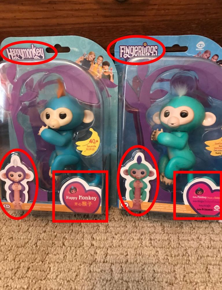 Counterfeit Fingerlings Are Being Sold At Walmart Amazon And Ebay Fake Fingerlings