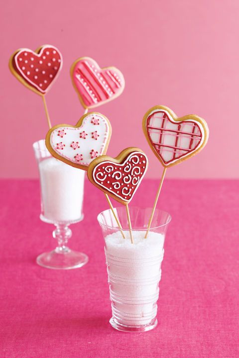 Valentine's Cookie Bouquet  - heart shaped food