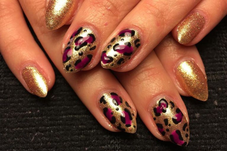 26 Best black leopard print nails ideas