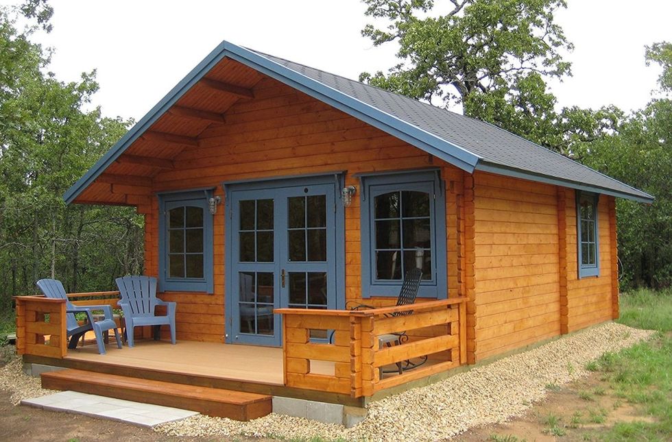 House, Log cabin, Property, Building, Cottage, Home, Shed, Siding, Room, Porch, 