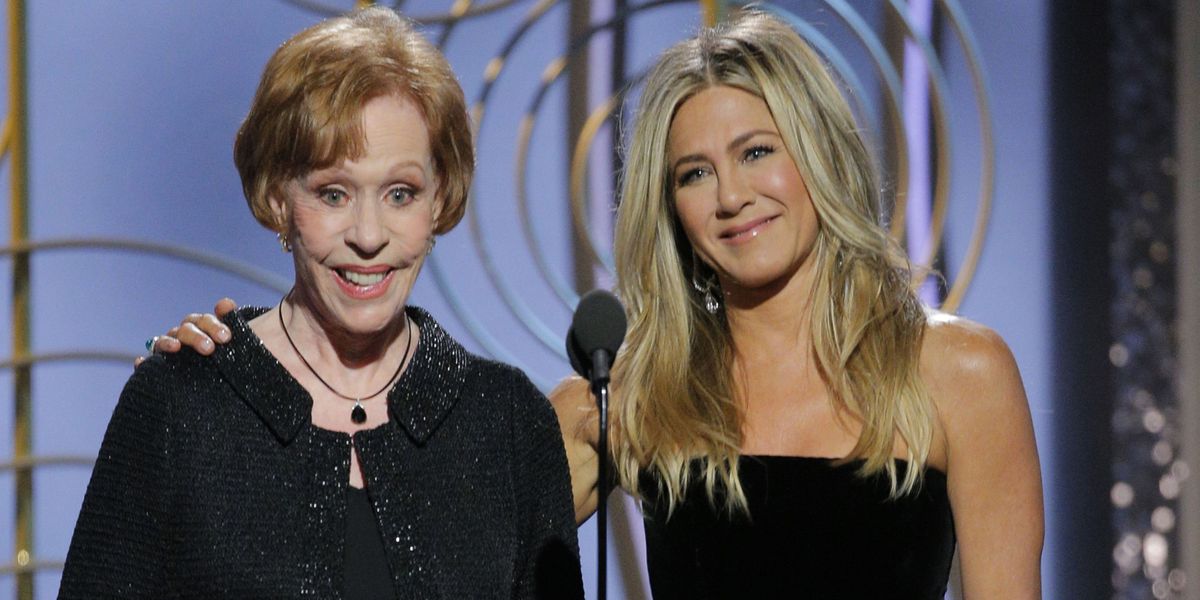 Carol Burnett and Jennifer Aniston at Golden Globes