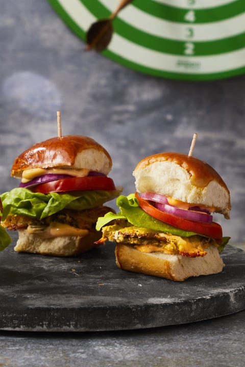 Super Bowl Snacks - crispy mushroom and muenster cheese sliders super bowl snacks crispy mushroom and muenster cheese sliders