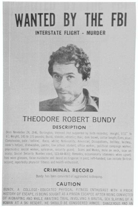 ted bundy wanted poster